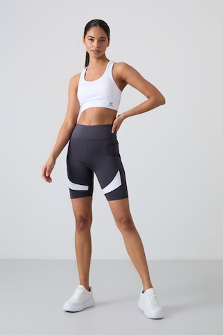 Tommy Life Antrasit Polyester Esnek Standart Fit Performans Kadın Biker Tayt - 91012 Antrasit