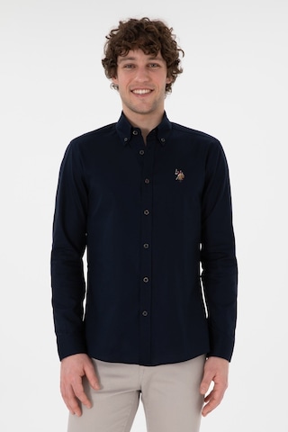 U.S. Polo Assn. U.s. Polo Assn. Pamuk Uzun Kol Slim Fit Gömlek 2082904 Siyah
