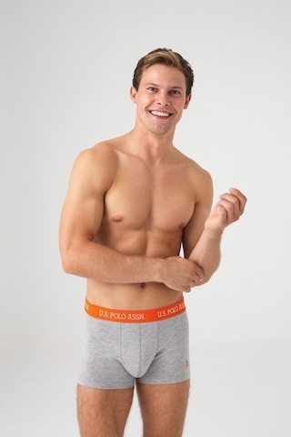 U.S. Polo Assn. Erkek Gri Melanj - Lacivert 2 Li Boxer 80362 Gri