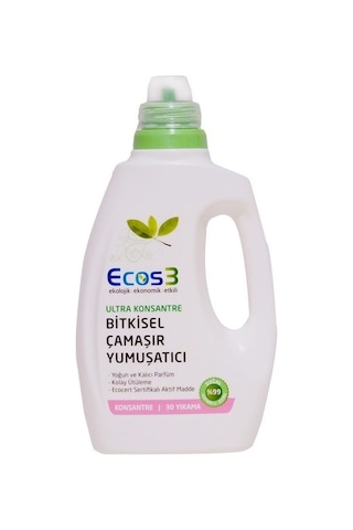 Ecos3 Organik Sıvı Çamaşır Deterjanı 750 ML + Ecos3 Bitkisel Çamaşır Yumuşatıcısı 750 ML