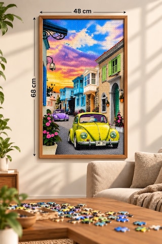 1000 Parça İlk Arabam Puzzle 48 X 68 Cm Yüksek Baskı Kaliteli Eğlenceli Puzzle