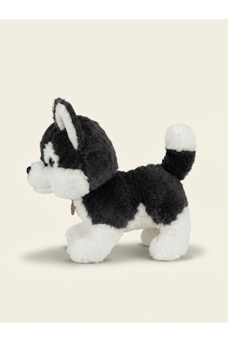 Peluş Kurt Köpeği-35 Cm Gri-beyaz