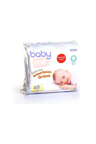 Baby Me Ekonomik Paket Süper İnce Bebek Bakım Örtüsü 60 x 90 CM - 40 Adet