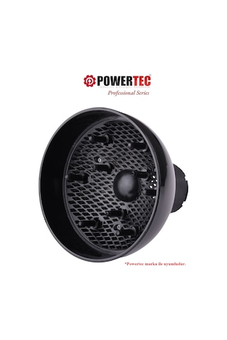 Powertec Fön Uyumlu Vigo Başlık Difüzör Siyah