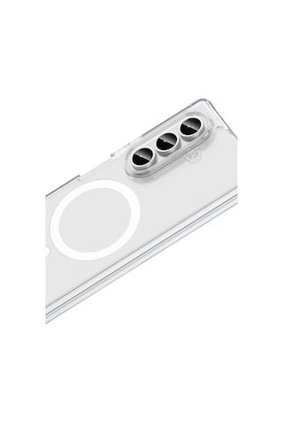 Cosmotex Newface Samsung Galaxy Z Fold 7 Kılıf Magneticsafe Şeffaf Silikon - Şeffaf