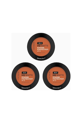 Catrice 18h Hd Mat Pudra Fondöten 3 Lü Set Uzun Ömürlü, Spf 15, Matlaştırıcı, Vegan, 24 G 090 C