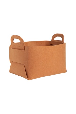 Sones Home Clutter Keçe Katlanabilir Depolama Sepetleri, Boyut: Büyük Kahverengi