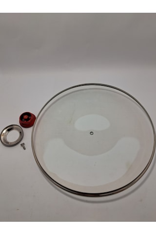 Cam Kapak 32 Cm Ve Kırmızı Elma Şekeri Kulp