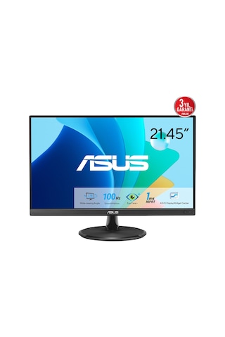 Asus Vp227hf 21,45& Quot 1ms, 100hz, Full Hd, Hdmı, Vga, Va Led, Çerçevesiz Tasarım, Düşük Mavi Işık, Freesy