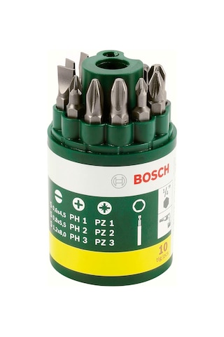 Professional Accessories Vidalama Ucu Seti, Yeşil, 10 Adet