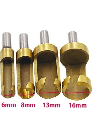 Wealthglow Adet/takım Titanyum Kaplı Fiş Kesici Delik Ahşap Kereste Matkap Ucu 6-16mm Podazz Yok Hbcv00005f3n7j Plywgt