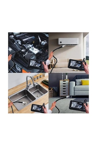 Yılan Kamera 10 Metre 4.3 İnç Çift Kamera Ekranlı Ayarlanabilir