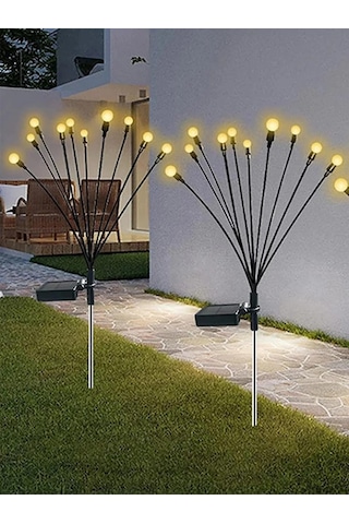 4 Adet 6 Led'li Güneş Enerjili Ateş Böceği Çiçek Lamba