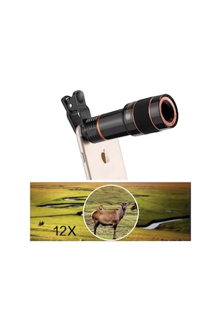 2x Zoom Telefon Teleskop Lens Evrensel Klipsli Yüksek Kalite Optik Cam Uzaktan Çekim Çok Renkli