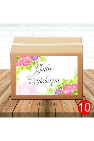 Çeyiz Kolisi Etiketi 12 Adet A4 Ebatlarında Etiket Sticker 12 Ad