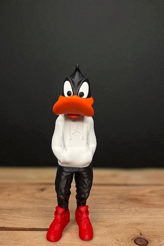 3dbaskı 26 C M Daffy Duck Figürü, Looney Tunes Figür, Çizgi Film Figürü Space Jam - Daffy Duck