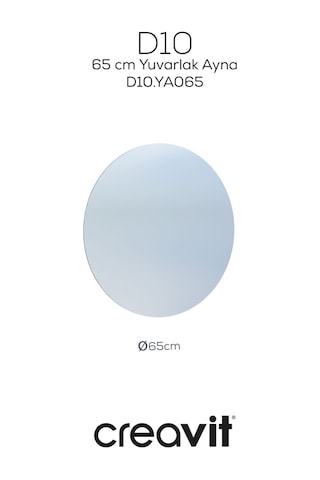 D10 65 Cm Yuvarlak Ayna Beyaz