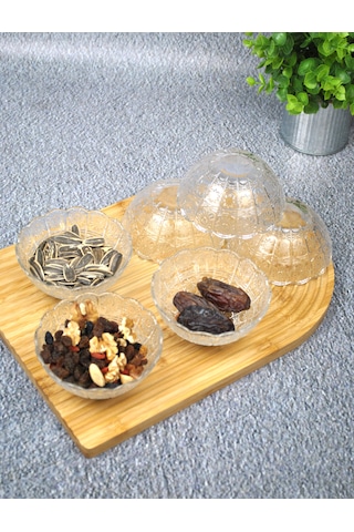 Karan 6'lı Cam Kase Takımı Çerezlik Kasesi -kahvaltılık-sosluk 10