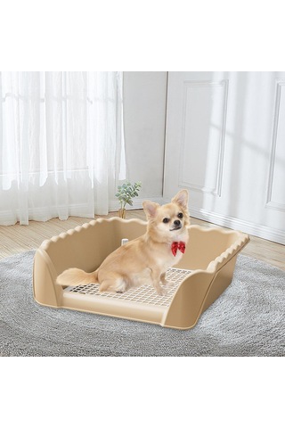 Homyl Köpek Tuvalet Taşınabilir Eğitim Lazımlık Kahve