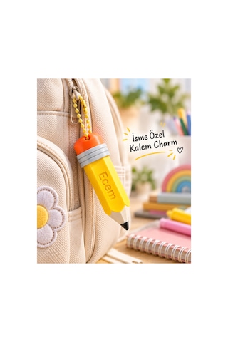 Nametag - İsme Özel Aksesuar - Anahtarlık Çanta Suluk Süsü, Kalem Clicker Charm