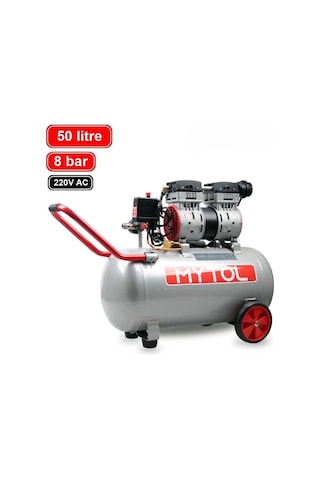 Mytol 50 Lt Sessiz Hava Kompresörü 8 Bar 1.0 Hp - My14ews50b
