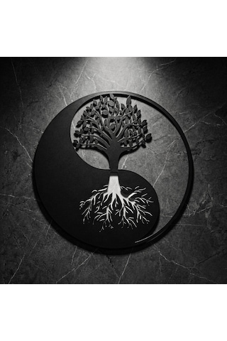 En-cag Yin Yang Hayat Ağacı Duvar Tablosu Mdf Lazer Kesim Modern Spiritüel Duvar Süsü Bss