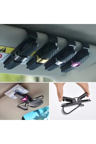 Ceylan Adam Araç İçi Güneşliğe Takılan 2'li Gözlük,kart,para Takmalık Aparat