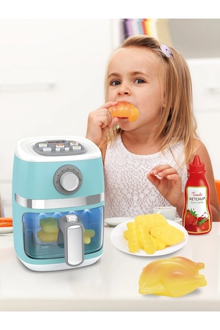 Canda Oyuncak Sesli Işıklı Fritöz Mutfak Air Fryer Oyuncak