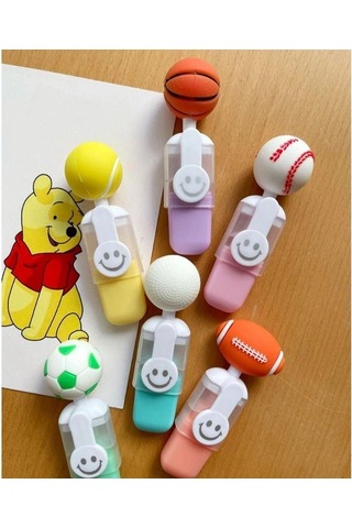 Top Figürlü 6 Lı Fosforlu Kalem Sarı