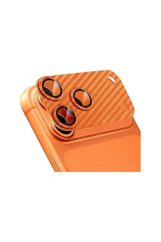 İphone 17 Pro Max Premium Ar+ Af+ Çerçeveli Tam Koruma Carbon Fiber Tasarım Kamera Lens Koruyucu