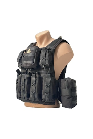 Sungu Askeri Shop Unisex Siyah Hücum Yeleği Siyah