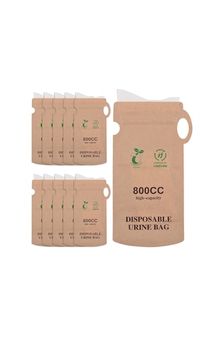 Suofeng 10 Adet Acil Durum İdrar Torbası - Seyahat, Trafik Ve Kamp İçin Hijyenik Çözüm Çok Renkli