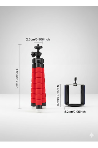 2 Adet Esnek Ahtapot Tripod Seti - Telefon Ve Kamera Uyumlu Masaüstü Stand