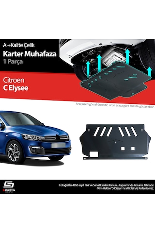 S-dizayn Citroen C. Elysee Çelik Karter Muhafaza Koruma 2013 Üzeri A+ Kalite