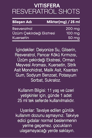 Vitisfera Resveratrol Aile Paketi 2 Shot + 2 Şurup
