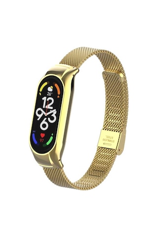 Xiaomi Mi Band 7 Uyumlu Krd-06 Metal Ardx Kordon-gold