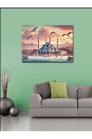 Kanvas Tablo İstanbul Un Gün Batımı 100cmx140cm
