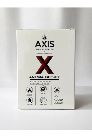 Anemia Capsule 30 Kapsül Kedi Ve Köpekler İçin Demir İçeren Kan Yapımını Destekleyici Takviye