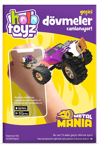 Holotoyz Tattoo Metal Mania Ar Uyumlu Geçici Dövme