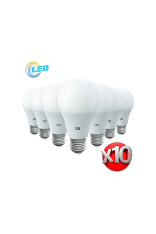 Günsan 10'lu LED Ampul 15W Gün Işığı E27 (4000K 220-240V)