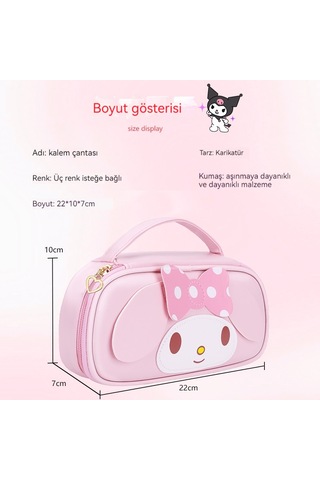 Hqgoodstore Yeni İlkokul Öğrencisi Yüksek Yüz Değeri Sevimli Karikatür Su Geçirmez Büyük Kapasiteli Kız Kalem Kutusu Pembe Melody Melotti-pembe