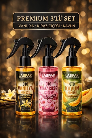 Premium 3 Lü Oto Kokusu Seti Uzun Süre Kalıcı Doğal Esans Yoğun Aroma 001
