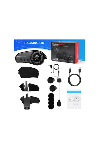 Vothoon BT35 Kask Kulaklık Bluetooth 5.0 Motosiklet Interkom Su Geçirmez Kablosuz Kulaklık