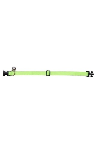 Toptan 10 Adet Neon Sarı Zilli Ayarlanabilir Kedi Boyun Tasması 22-30 Cm-21504