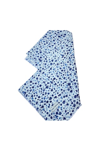 Saçaklı Pamuk Tülbent - 05505 - 95 X 95 / Beyaz,lacivert - 16 Beyaz,lacivert - 16