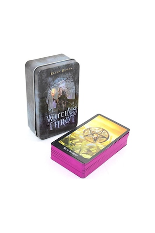 The Witches Tarot Kağıdı Metal Kutulu Tarot Destesi İngilizce