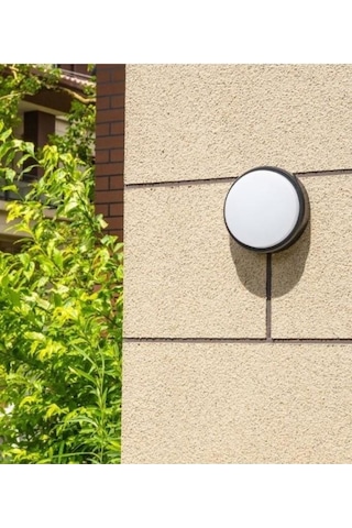 Horoz Artos 20w Yuvarlak Siyah Led Nem Su Geçirmez Banyo Bahçe Modern Tavan Lambası Beyaz Işık 6500k Siyah