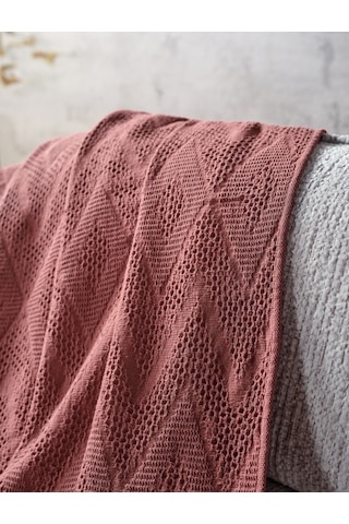 Adora Koltuk Şalı Gül Kurusu - 130x170 Cm