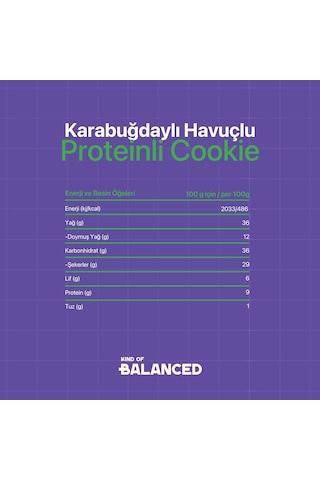 Glütensiz Havuçlu Cevizli Karabuğdaylı Proteinli Cookie 50 Gr X 6 Adet