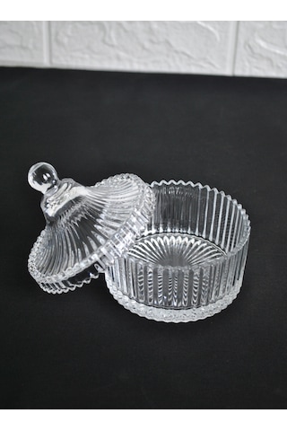 Kesme Kapaklı Cam Lüx Şekerlik